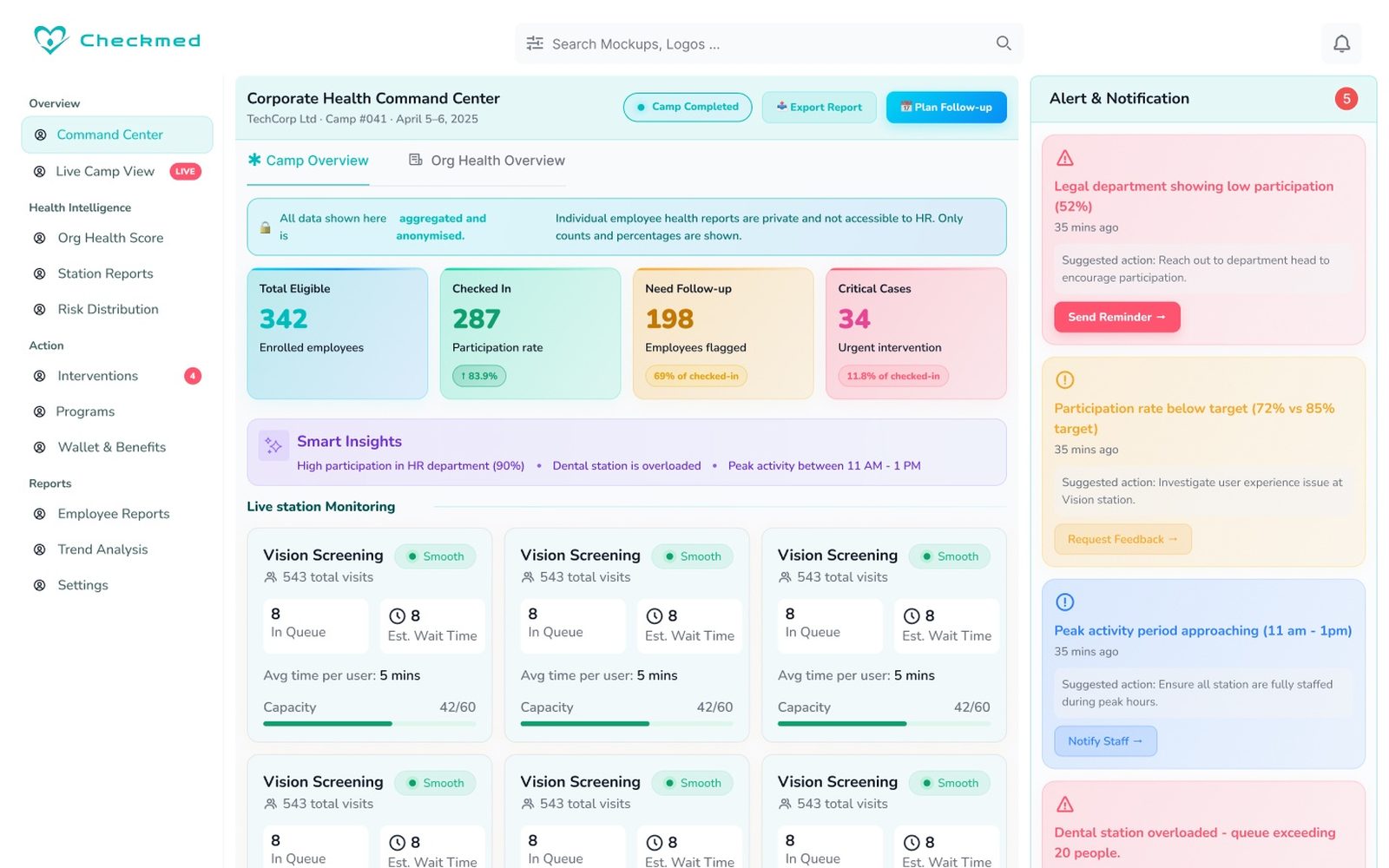 Business Portal — desktop view