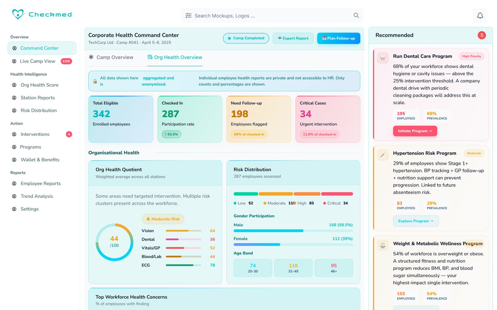 Business Portal — desktop view