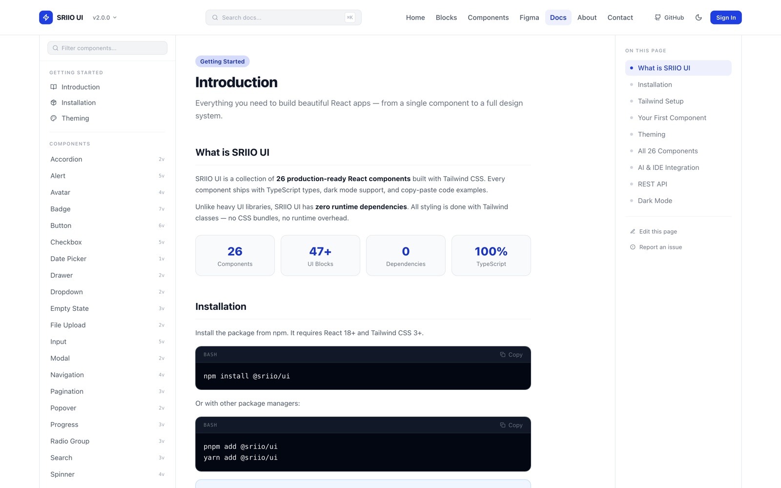Design System — desktop view