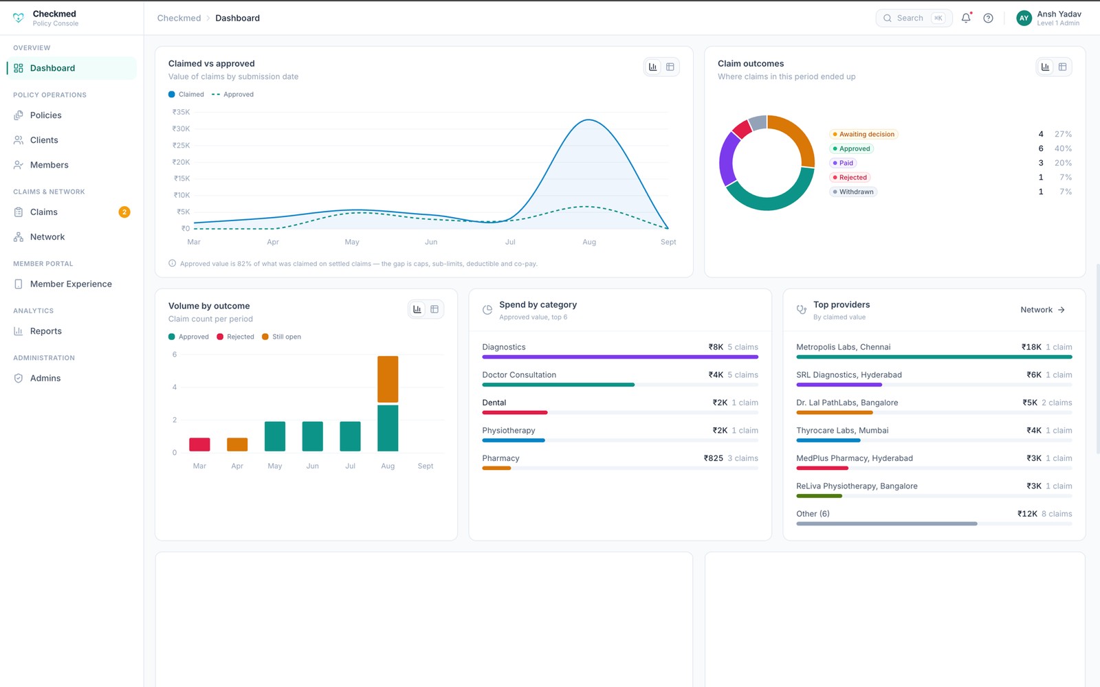 Policy Creator — desktop view