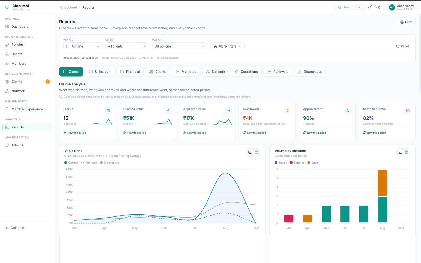 Policy Creator — desktop view