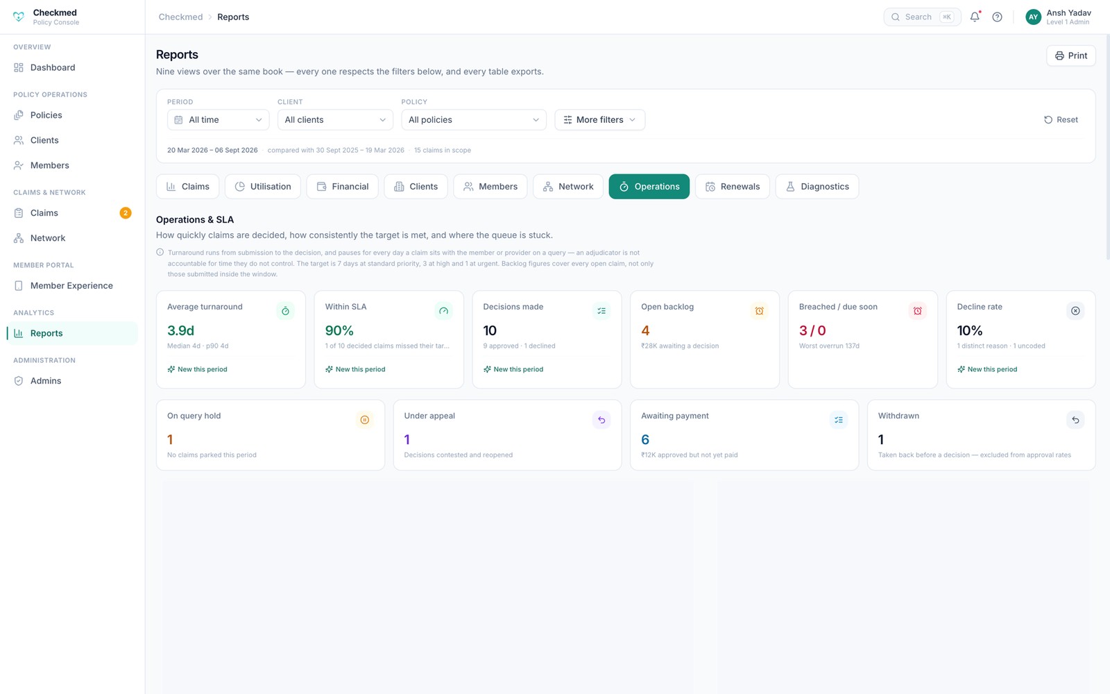 Policy Creator — desktop view