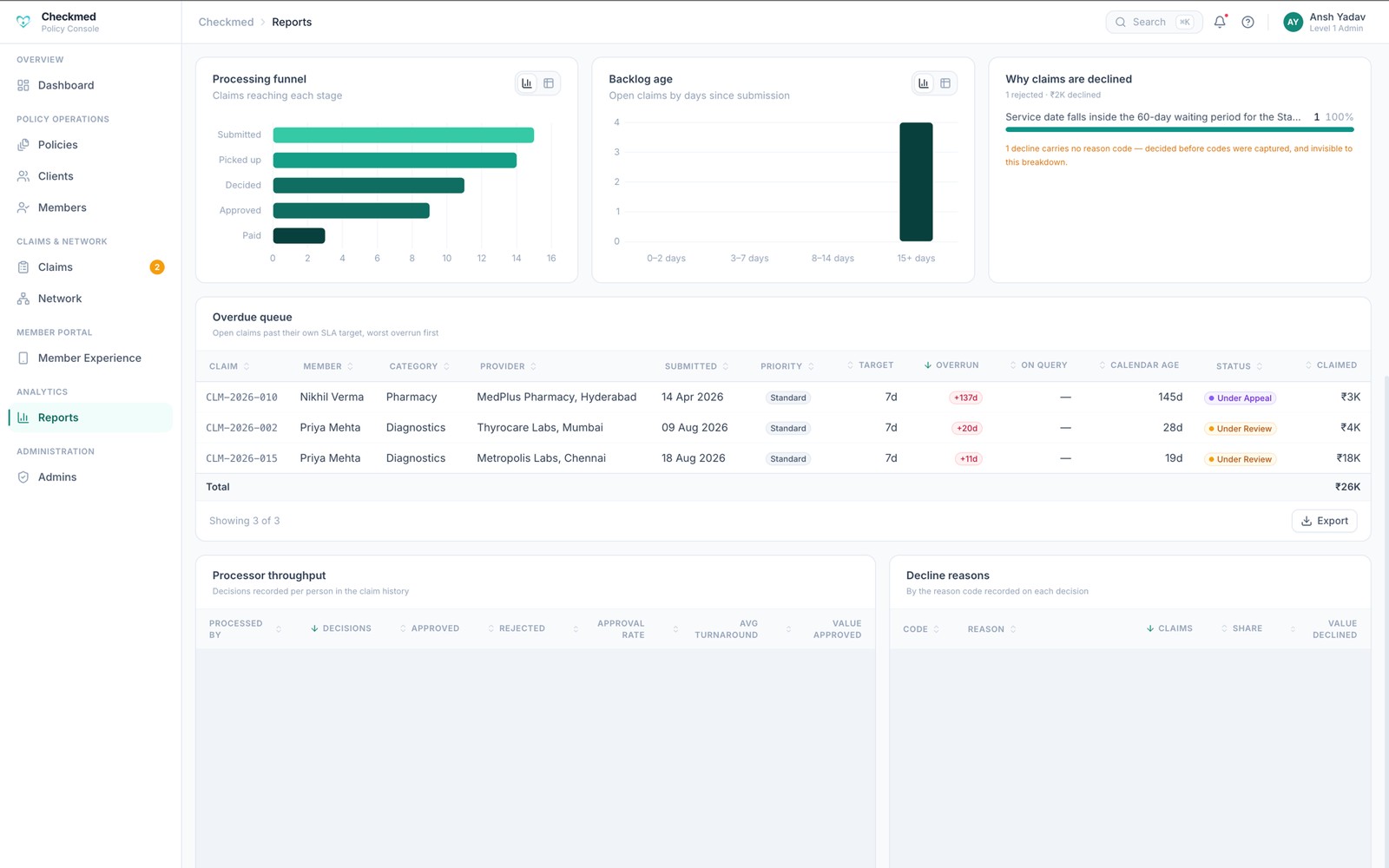 Policy Creator — desktop view